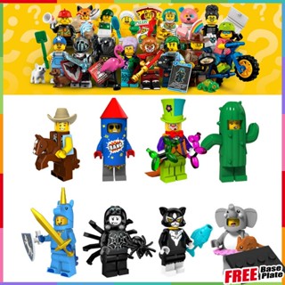 Racer Minifigures Dragon Cactus Girl Man Spiderman Lich King Pizza Joker Rocket Boy Mini Figures Building Blocks