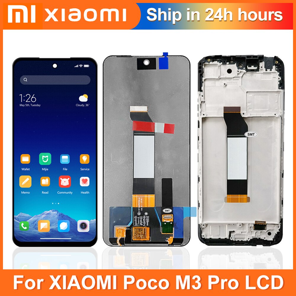 6.5 & 39; & 39; IPS สําหรับ Xiaomi Poco M3 Pro 5G LCD M2103K19PG จอแสดงผลกรอบ Touch Panel Digitizer 