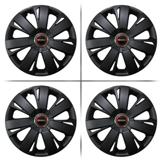 Wheel Cover ฝาครอบกระทะล้อ มี สีดำ ขอบ R 15 นิ้ว ลาย ISUZU  wc77 ฝากลางปี20 (1 ชุด มี 4 ฝา)**จัดส่งเร้ว บริการประทับใจ**