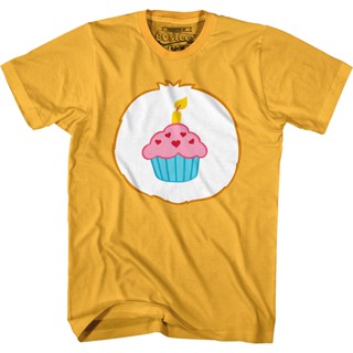 Birthday Bear Belly Badge Care Bears T-Shirt เสื้อยืดแฟชั่น เสื้อยืดแฟชั่น เสื้อยืดวินเทจ