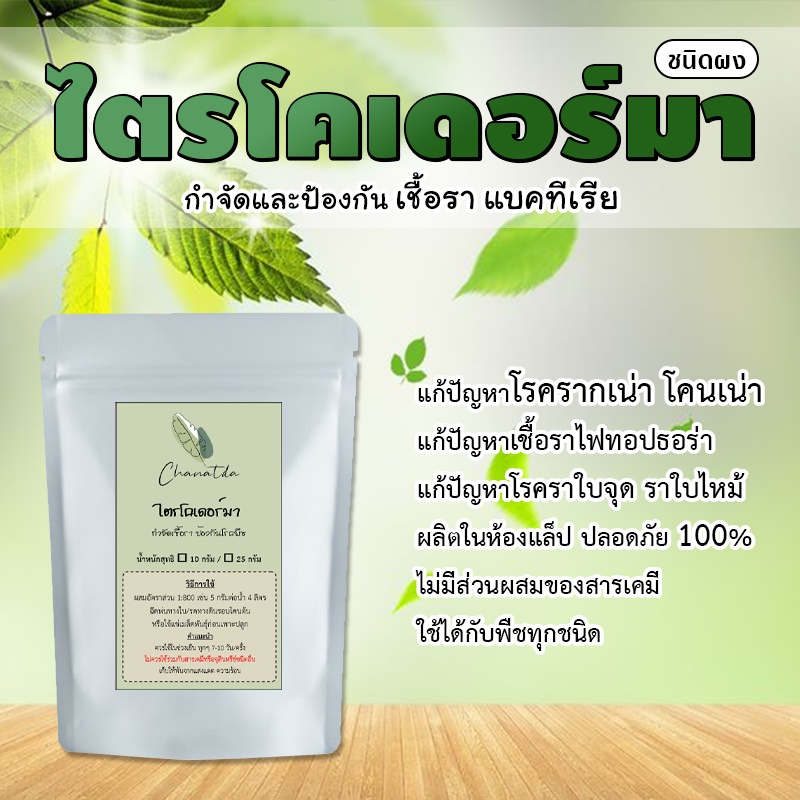 [ติดตามลด 20%] ไตรโคเดอร์มา ชนิดผง ป้องกันและกำจัดเชื้อราสาเหตุของโรคพืช บรรจุ 10-25 กรัม