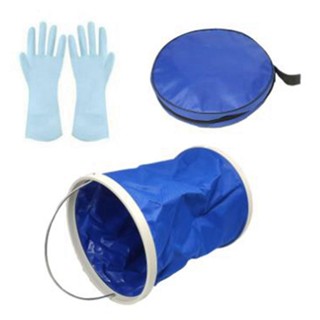 Collapsible Bucket,Portable Folding Water Container Outdoor Car Washing Mop Buckets for Camping Travelling Fishing,Etc