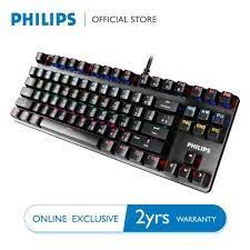 PHILIPS SPK8901 คีย์บอร์ดเกมมิ่ง คีย์บอร์ด Blue Switch LED RGB Mechanical switch Gaming Keyboard ของแท้มีประกัน