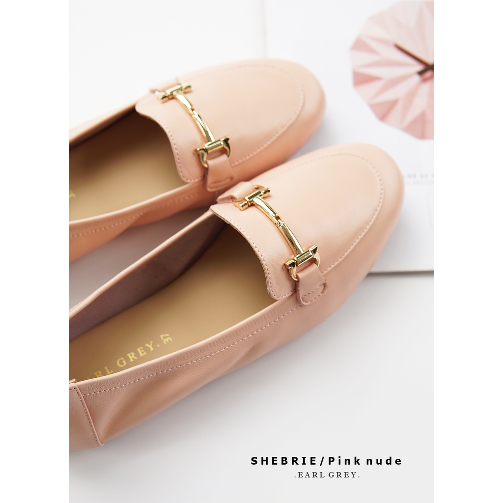 EARL GREY รองเท้าหนังแกะแท้ รุ่น Shebrie series in Pink Nude