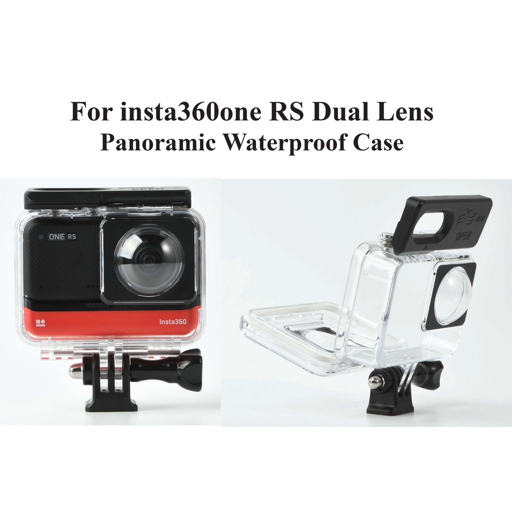 เคสกันน้ำสำหรับ Insta360 One RS 360 Edition 30m ใต้น้ำแบบพาโนรามา Insta360 One RS 4K 60M