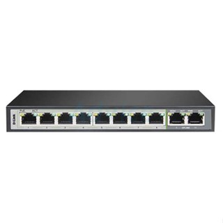 Gigabit Switching Hub 8 Port D-LINK DGS-F1010P-E (7,8 POE,+2 Uplink) รับประกัน ออกใบกำกับภาษีได้