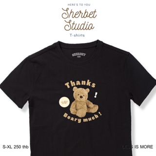 sherbetteeshop|เสื้อยืดลาย thanks beary much