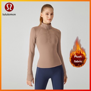 Lululemon  เสื้อแขนยาว มีซิปครึ่งตัว ให้ความอบอุ่น สําหรับเล่นโยคะ ฟิตเนส YC180