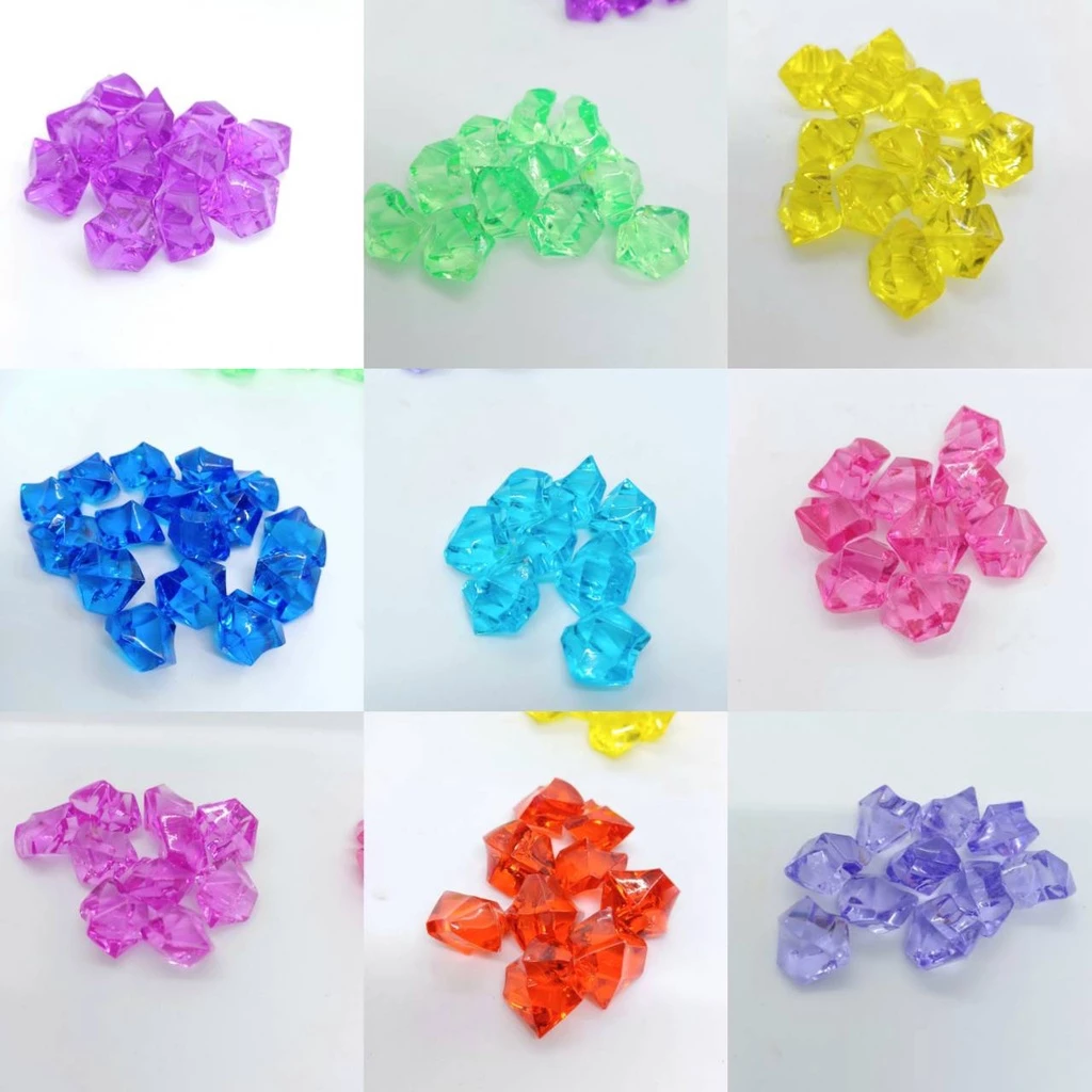 หิน คริสตัลใส คริสตัลสี  เม็ด ตกเเต่งตู้ปลา สีฟ้าคราม สีชมพู รวมสี ตกแต่งบ้าน อุปกรณ์ตกแต่งตู้ปลา งานศิลปะ thumbnail 5