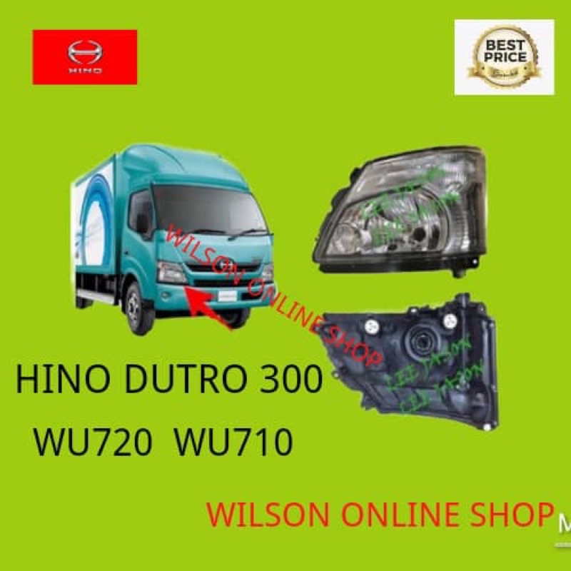 Hino Dutro 300 Series WU720 WU710 ไฟหน้า ขนาดใหญ่