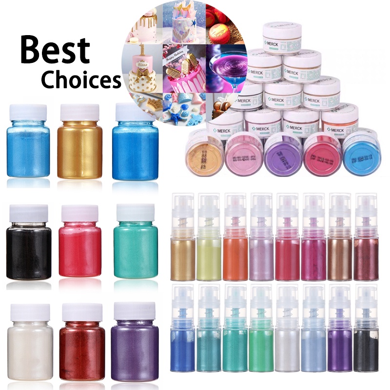 ผงฝุ่นกลิตเตอร์ แวววาว กินได้ 5 กรัม / 10 กรัม สําหรับเครื่องมือตกแต่งเค้ก
