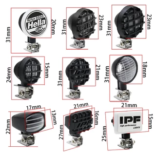 Myhrc ไฟสปอตไลท์ LED ทรงกลม พร้อมตัวยึด สําหรับรถไต่หินบังคับ 1/10 Traxxas TRX4 TRX6 Axial SCX10 III YK4082 Tamiya CC01