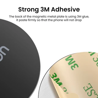 UGREEN Metal Plate Magnetic Disk For Car Phone Holder For Magnet Mobile Phone Holder（หนึ่งรอบ หนึ่งสี่เหลี่ยม）