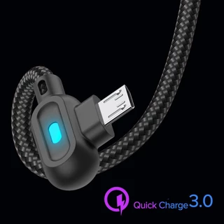 Elough สายชาร์จ Micro USB Type C หมุนได้ 90 องศา 1 เมตร 2 เมตร ชาร์จเร็ว สําหรับโทรศัพท์มือถือ