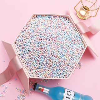 100g/50g/20g Macaroon Foam ball 2-3mm 4-6mm 2 ขนาดให้เลือก DIY ของขวัญกล่องตกแต่ง
