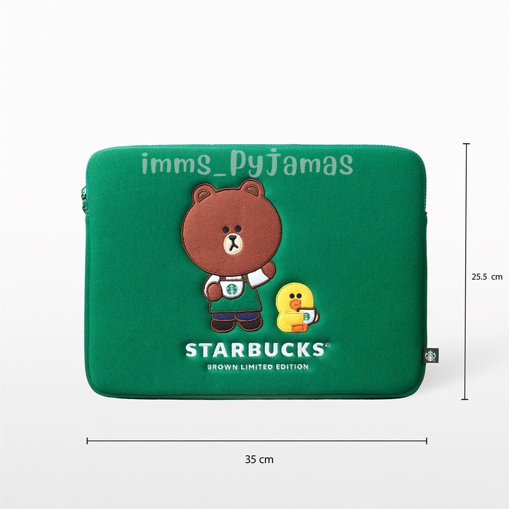 Starbucks Brown Laptop Case กระเป๋าเคสแล็ปท็อปสตาร์บัคส์ หมีบราวน์ ลิมิเต็ด Edition กระเป๋าโน๊ตบุ๊ค กระเป๋าหมีบราวน์