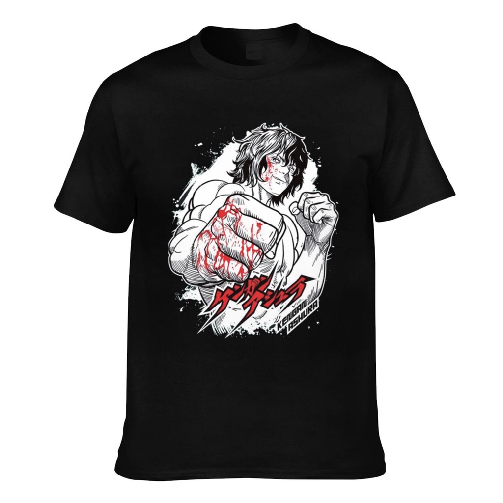 คุณภาพสูง Kengan Ashura อะนิเมะ Tokita Ohma Live Or Death Fighter เสื้อยืดผู้ชาย