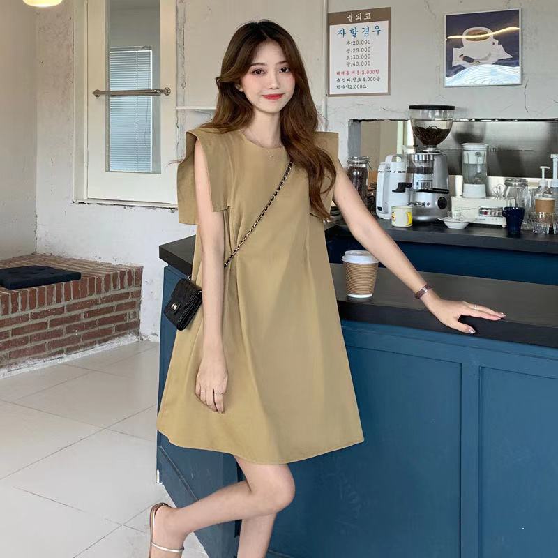ER SKIRTเดรสสั้นแขนกุดสำหรับเดรสตัวเล็กสไตล์ผู้ใหญ่