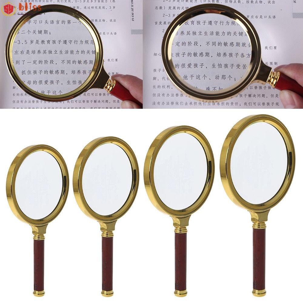 Blliss 70/80/90/100mm Handheld 10X HD Magnifying Glass Lens Portable Reading Jewelry Magnifiers