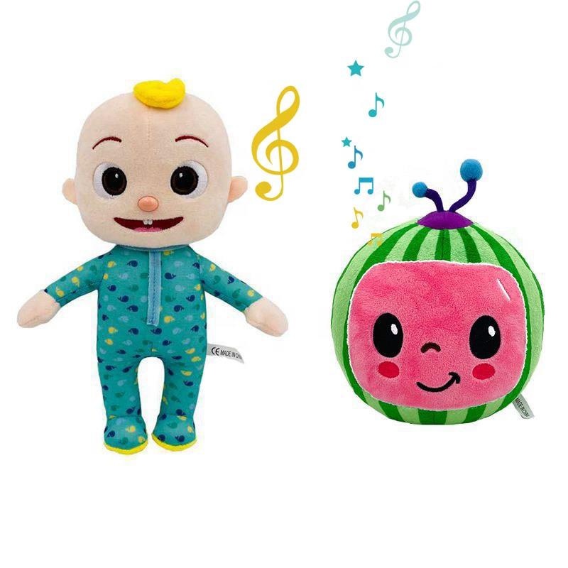 ของเล่นตุ๊กตาการ์ตูน Kawaii Music Cocomelon แบบนิ่ม สําหรับเด็ก