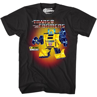 Box Art Bumblebee Transformers T-Shirt เสื้อขาว เสื้อโอเวอร์ไซ เสื้อยืดแฟชั่น