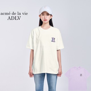 [acme De la vie] เสื้อยืดแขนสั้น พิมพ์ลายโลโก้ ADLV MONOGRAM แฟชั่นเกาหลี ของแท้ 100%