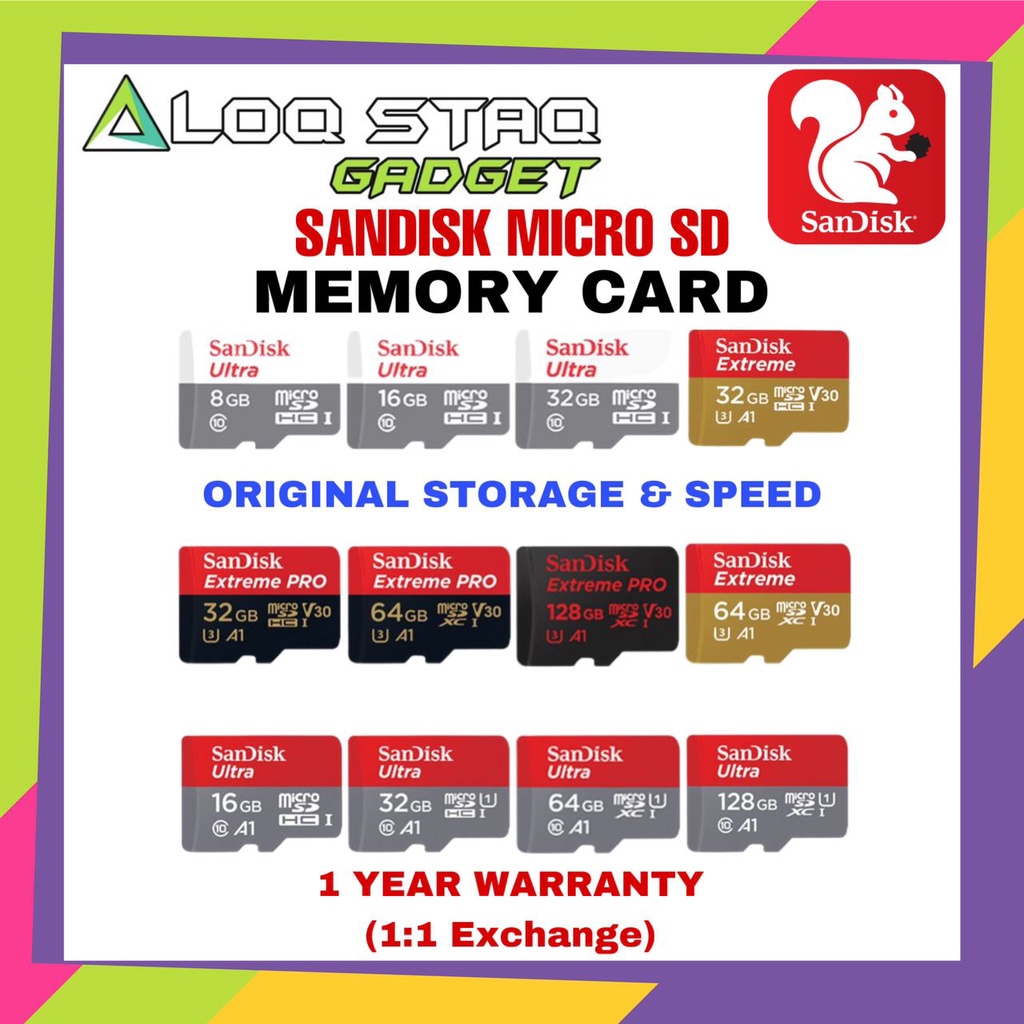 Sandisk Micro SD, เมมโมรี่การ์ด Ultra / Ultra Plus / Extreme / Extreme Plus / Extreme Pro / ImageMate / Mate Plus / ImageMate Pro