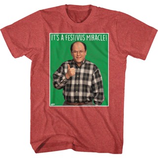 Festivus Miracle Seinfeld T-Shirt เสื้อผู้ชายเท่ เสื้อแฟชั่นผญ เสื้อยืดวินเทจ