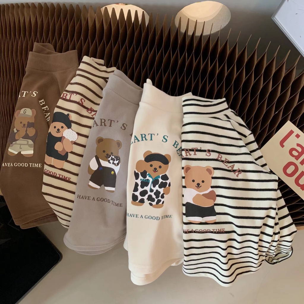 เสื้อยืดคอกลมแขนสั้นสำหรับเด็ก สไตล์เกาหลี แฟชั่นฤดูใบไม้ร่วง สําหรับเด็ก 1-10 ปี Size 90-140cm