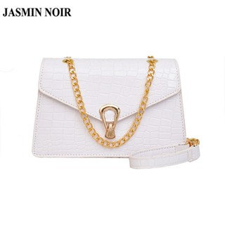 Jasmin NOIR กระเป๋าสะพายไหล่ ลายหนังจระเข้ พร้อมสายสะพาย แฟชั่นสําหรับสตรี