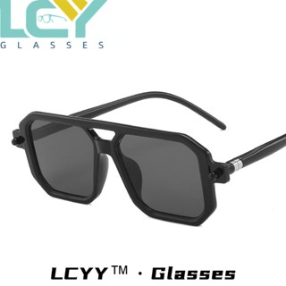 Lcyy2023 ใหม่ แว่นตากันแดดแฟชั่น ทรงหลายเหลี่ยม เรียบง่าย 5416