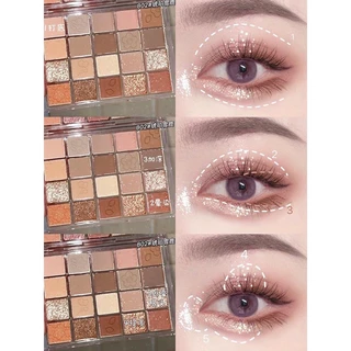 N245 Dikalu พาเลทอายแชโดว์ 20 สี เนื้อดินน้ำมัน ชิมเมอร์ และกลิตเตอร์