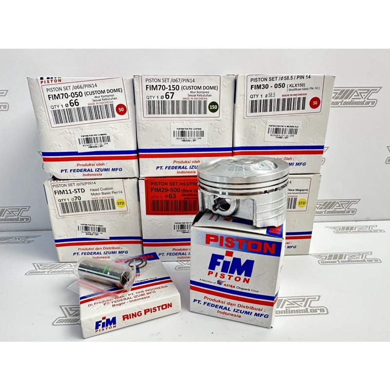 PISTON FIM 29 KLX PIN 14 62 MM 63 MM 63.5MM 64 MM BORE UP TYPE ราคา ถูกที่สุด ดีลบีเคเค