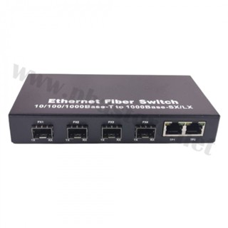 SFP Switch 4 Port Fiber + LAN 2Port 10/100/1000Mbps