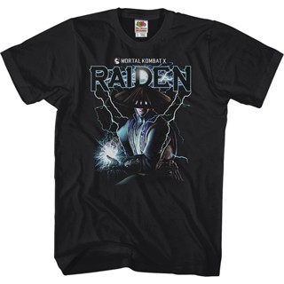 Raiden Mortal Kombat X T-Shirt เสื้อแฟชั่นผญ เสื้อยืดผู้ชาย เสื้อสีขาว