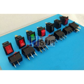 สวิทช์ 15x21mm กระดก เปิด-ปิด Rocker Switch 2 ขา 3 ขา 4 ขา 6 ขา 6A 250V #สวิทช์ 15x21mm (1 ตัว)