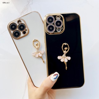 OPPO A15 A15S A7 A5S A12 A12S A9 A5 A31 A12E A53 A33 A74 A92 A52 2020 4G 5G เคสออปโป้ สำหรับ Case 3D Ballet Dance Girl Eletroplated เคส เคสโทรศัพท์ เคสมือถือ Phone Case Anti-Slip Cases Soft TPU Luxury Casing Back Cover