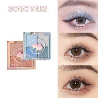 Gogo TALES 2in1 อายแชโดว์ และบลัชออน กลิตเตอร์ 4 สี สําหรับผู้เริ่มต้น