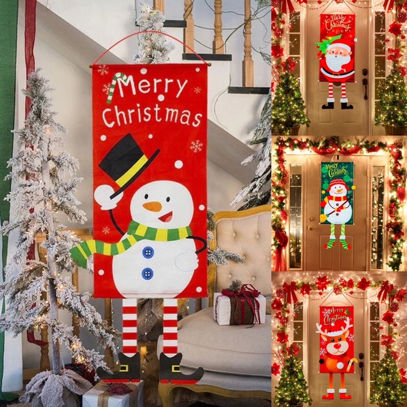 [Mimmuffin]ป้ายแขวนคริสต์มาส ธงแบนเนอร์คริสต์มาส ป้าย christmas flag