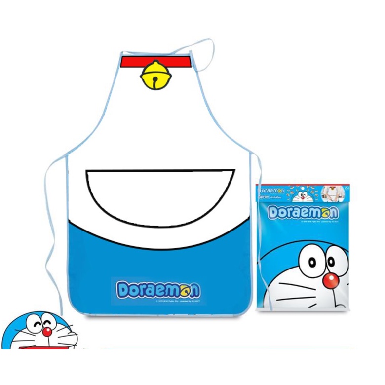 ผ้ากันเปื้อน ชุดกันเปื้อนน่ารัก โดเรม่อน ผ้ากันเปื้อนน่ารัก ราคา ถูกที่สุด ดีลบีเคเค แกลเลอรีภาพที่ 3
