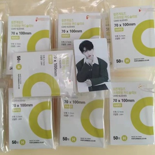 ของแท้ การ์ดรูปภาพศิลปินเกาหลี Popcorn Sleeve Card Photo Card Hard Soft Kpop Games ขนาด 70x100 มม.