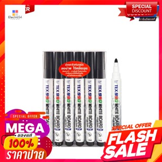 เท็กซ์ ปากกาไวท์บอร์ด รุ่น 990 สีดำ แพ็ค 12 ด้ามTEX Whiteboard Pen#990 Black 12 Pcs/Pack