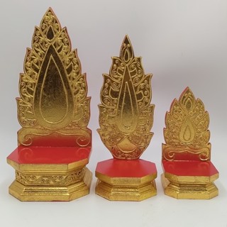 ฐานรองพระไม้ ปิดทอง วางองค์เทพ
