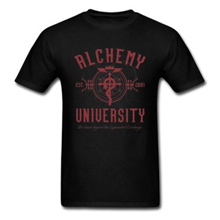 เสื้อยืด ผ้าฝ้าย พิมพ์ลายโลโก้ Funky Fullmetal Alchemist แฟชั่นสําหรับผู้ชาย