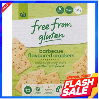 Woolworths Free From Gluten Barbecue Flavoured CrackersCraquelins à saveur de barbecue Woolworths Free From Gluten