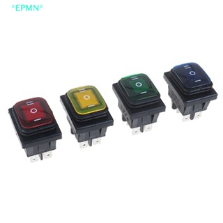 Epmn&gt; ใหม่ สวิตช์โยกสลับ 30A 250V 6Pin กันน้ํา พร้อมไฟ LED 12V 220V สําหรับเรือ 1 ชิ้น