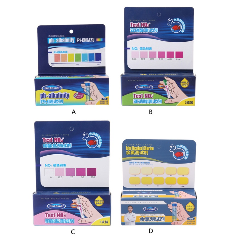 PCF* Aquarium Test Liquid น้ําเค็ม Aquarium น้ําทดสอบตรวจจับ pH Nitrite NO2 NO3