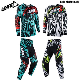 เสื้อกีฬาแข่งรถวิบาก Leatt 2023 MTV Mx Off-road และกางเกง 2 สี ระบายอากาศได้ดี