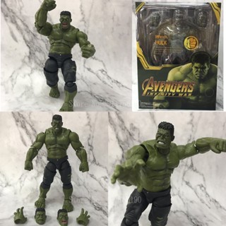 Marvel SHF Hulk Action Figure Avengers Infinity War Super Heroes PVC ของเล่นสะสมของขวัญวันเกิด