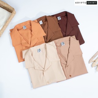 KRYPTO Shirt เสื้อเชิ้ต สไตล์ Minimal / Unisex style / M-2XL